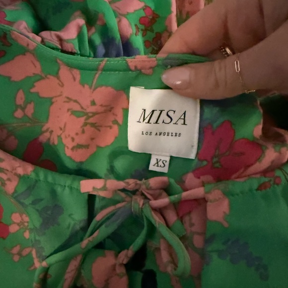 $320 Misa Los Angeles Green Floral Dress - Picture 11 of 11